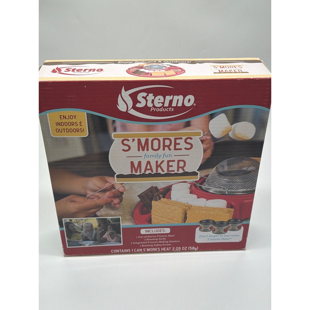 Sterno Products Family Fun S'mores Maker‎ Indoor Outdoor Kit Red 70259 NEW